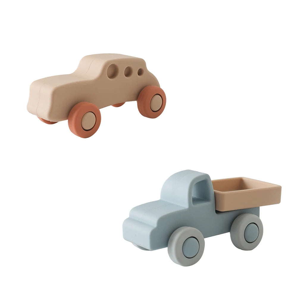 Baby Silicone Car Toys Montessori Baby Things Silicone Baby Teether Toy Car 0 12 Months Newborn Educational Toy Silicone Blocks Purest Peak